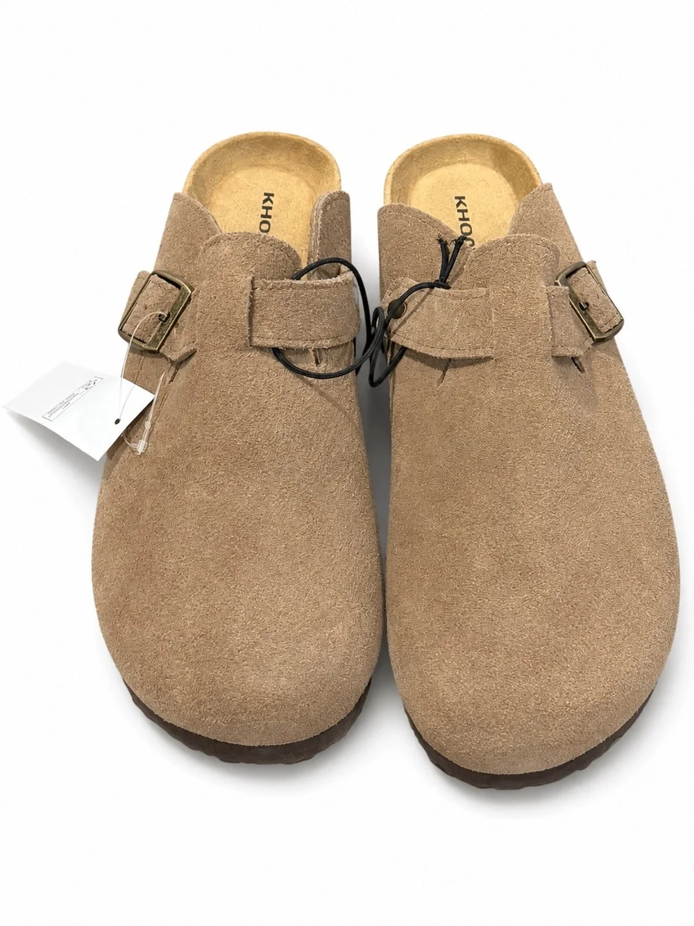 NIB Khombu Men's Suede Slip-On Clog - Tan